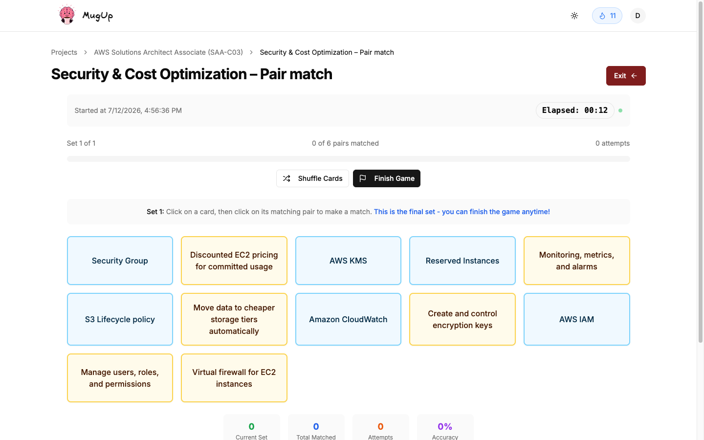 Turn any topic into a game you can play and share in MugUp